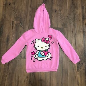 Hello Kitty Pink Graphic Kids Hoodie